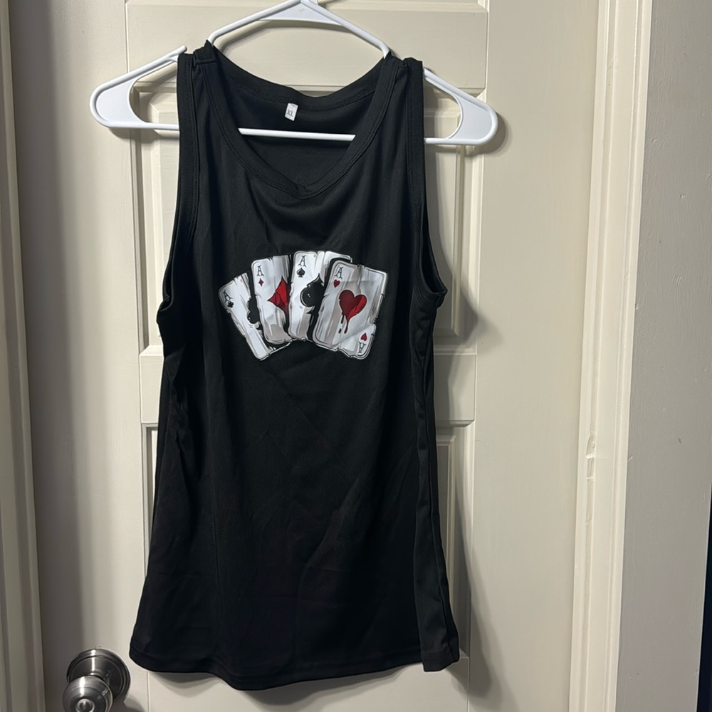Four Aces Black Sleeveless Shirt